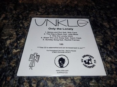 UNKLE - Only The Lonely EP (CD, EP) - 2011 - Surrender All SURR021CD Promo Rare 