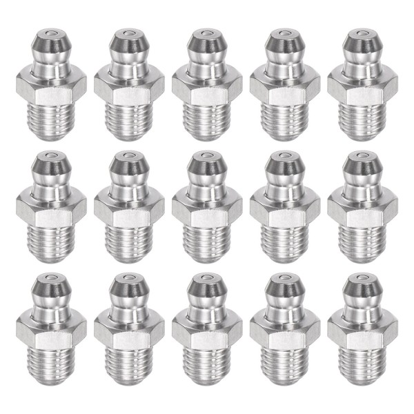Gerader Hydraulik-Schmiernippel Aus Edelstahl 304,M8 X 1Mm Gewinde,15 StüCk-image