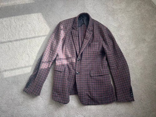 Cappotto blazer monopetto Gucci cashmere a quadri taglia 52 R
