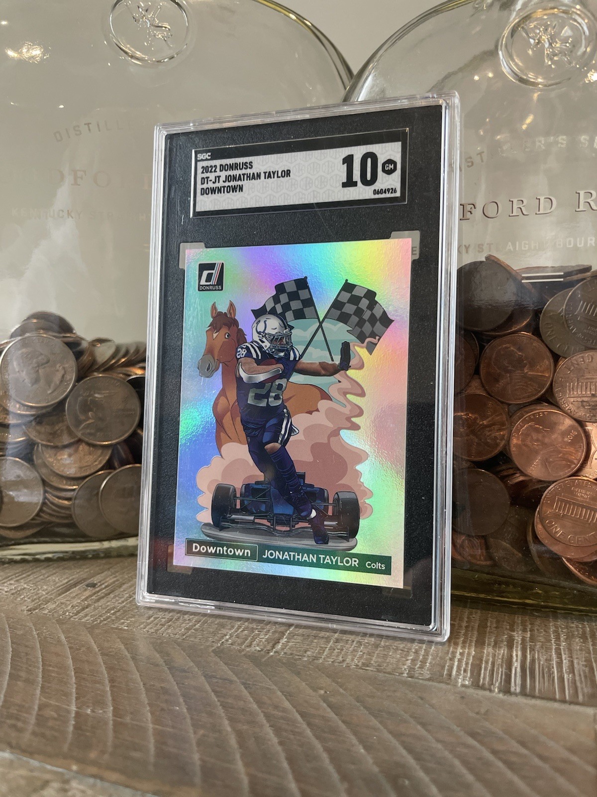 2022 Panini Donruss Jonathan Taylor DOWNTOWN Case Hit SGC 10 DT-JT MVP