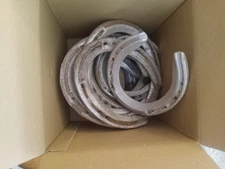 One Dozen (12) Used ALUMINUM Horseshoes. Welding. Crafting. FREE SHIPPING.