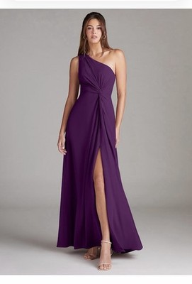 brooke one shoulder dress Brooke Navy A-Line One Shoulder Stretch Satin Dress