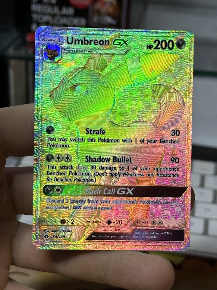 #2 Umbreon GX 154/149 Sun & Moon Base Set 2017 Secret Rare Pokémon Card TCG - Image 4 of 4