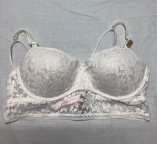 NWT PINK Victoria s Secret Lace Push-Up Underwire Bralette Size XL Off White NEW