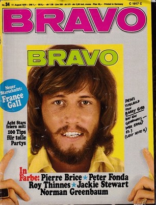 BRAVO Nr.34  vom 17.08.1970 Barry Gibb, Roy Thinnes, France Gall