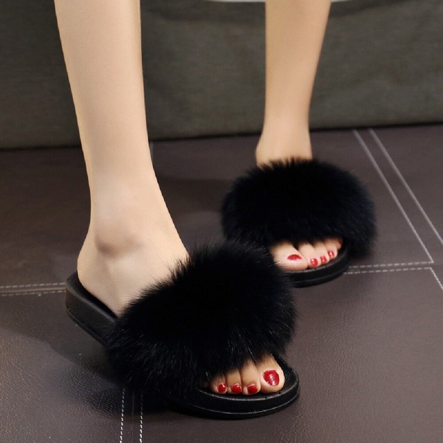 fluffy slippers online
