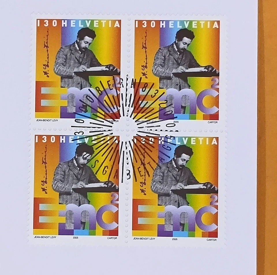 Switzerland "ALBERT EINSTEIN ~ CENTENARY OF THEORY OF RELATIVITY" B/4 FDC 2005 - Image 3 of 4