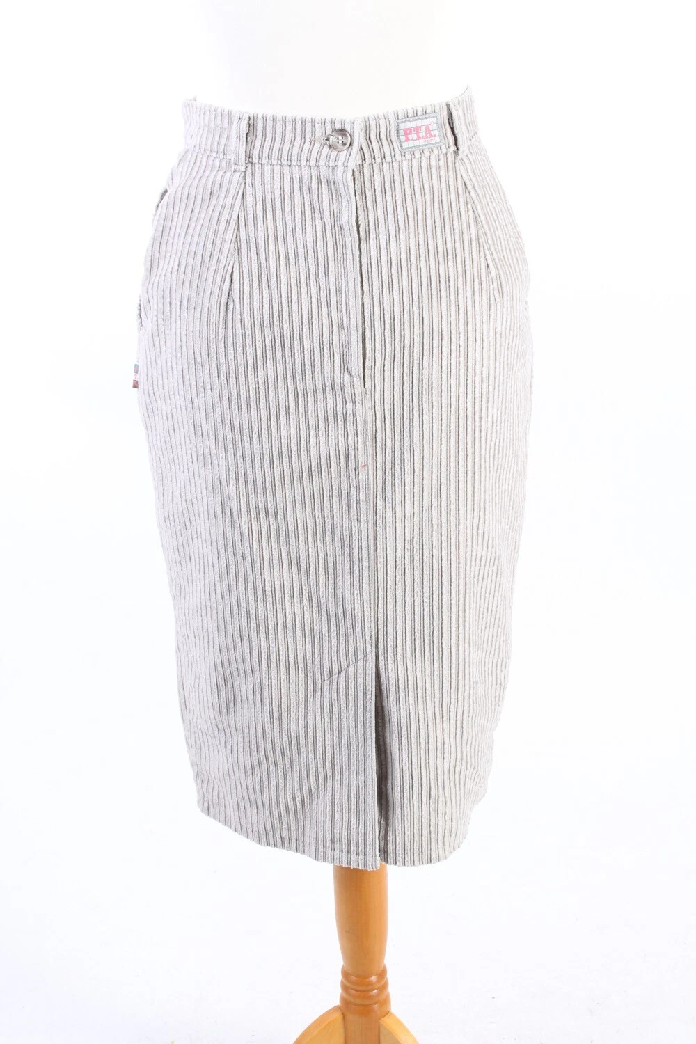 PTA Prodotti Long Corduroy Skirt Lined Fashionable Women Vintage Cream - SK076