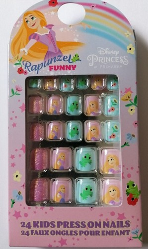 Niñas Niños Uñas Falsas 24 Palos en Uñas Punto de unicornio Brillo Princesa - Imagen 9 de 31
