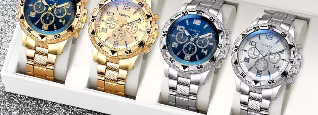 6-Piece Saigela Watch Collection for Men and Women