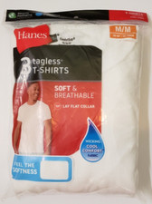 Hanes Men's Tagless Cotton Crew Undershirt 3 P ack White Medium 38-40"
