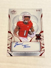 2024 LEAF TRINITY JAMARI THRASH 5/15 CLEAR RED FOIL ROOKIE AUTO BROWNS SP