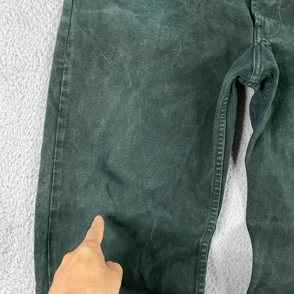 Jeans Levi's 501 vintage años 90 talla 42x32 se adapta a 40x32 verde botón mosca hechos en EE. UU. Foto 2 de 4
