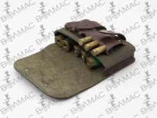 Premium Leather COMBO Rifle/Shotgun Cartridge Holder Pouch Belt Ammo 12 Shells.