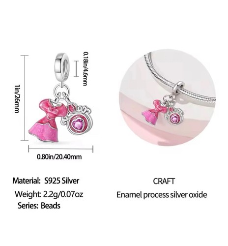 Charm For Bracelet Beads 925 Sterling Silver 24h Free Delivery Special Price - Picture 154 of 271