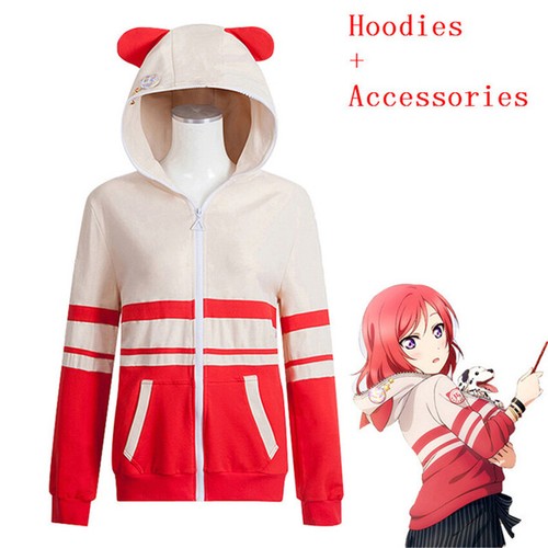 Anime Women Printed Hoodie Zip Sweatshirt Jacket Coat Cosplay Fit For LoveLive! - Picture 18 of 21