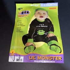 Halloween Lil' Monster Costume 0-6 Months Infant Jumper
