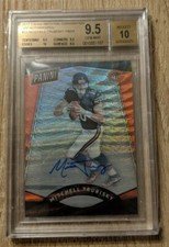 Panini National VIP 2017 Gold Pack Autograph Red Mitchell Trubisky /25 bgs 9.5