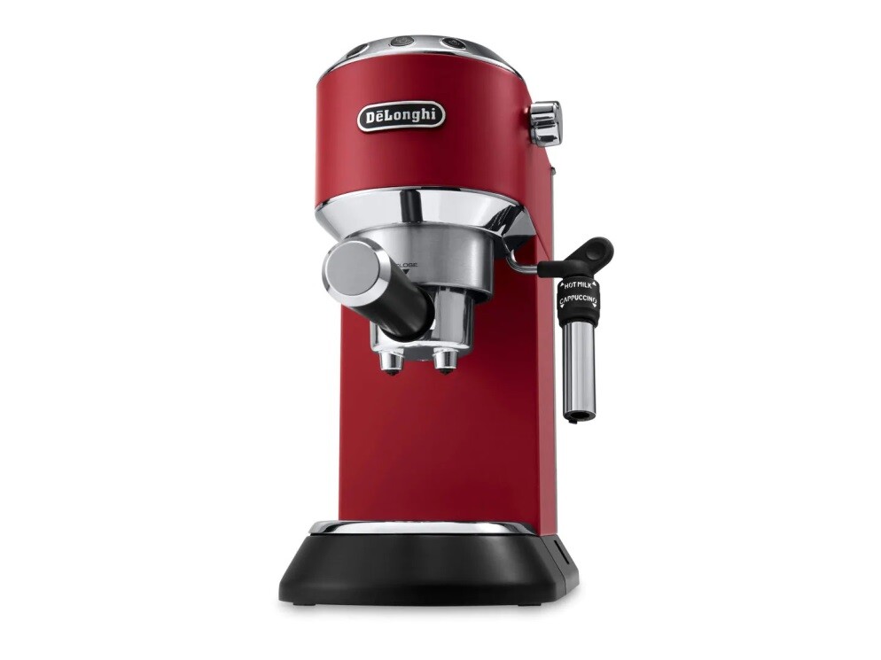 MediaMarkt De Longhi Cafetera Express, De'longhi Dedica Ec685.r, 1300 W, 15 Bar, Thermoblock, Espresso Manual, Función 2 Tazas, Rojo - Imagen 2