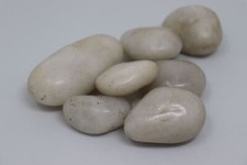 180kg Polierter Kiesel Flusskiesel Kieselsteine Gartenkies Zierkies weiß