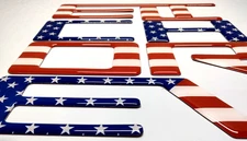 3D US FLAG DOMED RAISED TAILGATE LETTERS FOR 2023-26 COLORADO US MADE