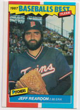 1987 Fleer Baseballs Best #33 Jeff Reardon Minnesota Twins