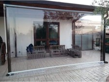 Tenda Antipioggia Trasparente in Cristal a caduta in Pvc impermeabile al 100%