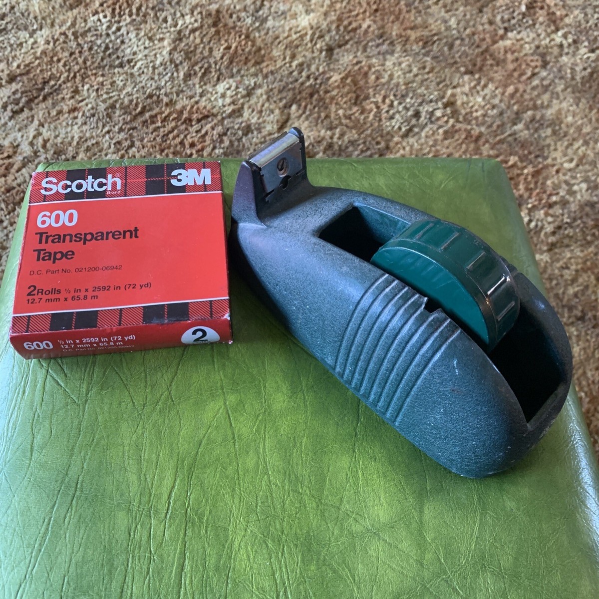 Vintage Scotch 3M Metal Single Tape Dispenser Heavy Duty Cast Iron