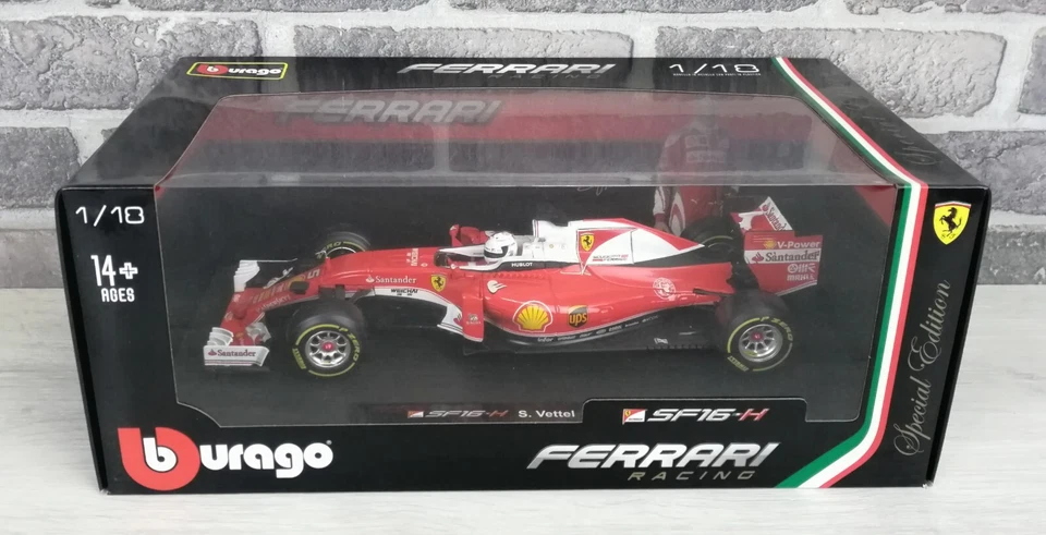 FERRARI SF16-H - SEBASTIAN VETTEL - BURAGO - 1:18 - SPECIAL EDITION - Immagine 2 di 4