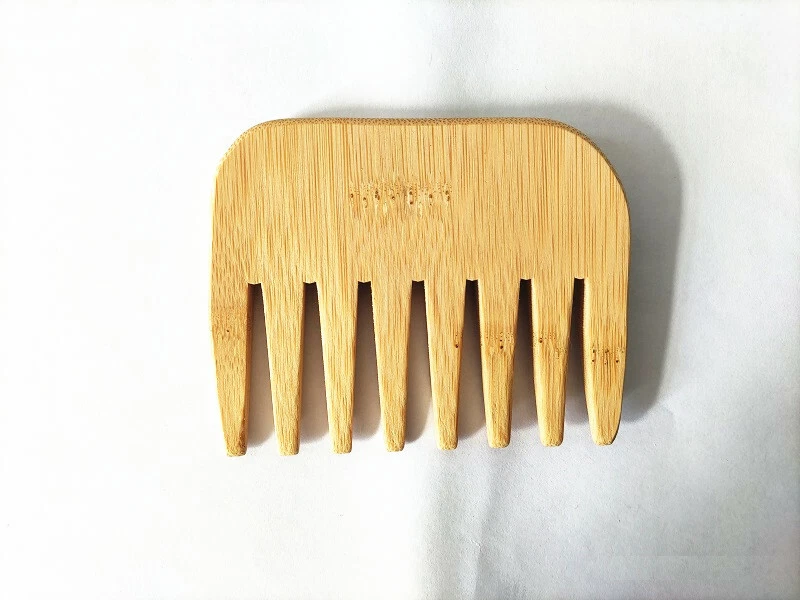 Customize Logo-Bamboo Wood Combs Beard Comb Wide Tooth Massage Hair Square Comb - Image 3 of 4