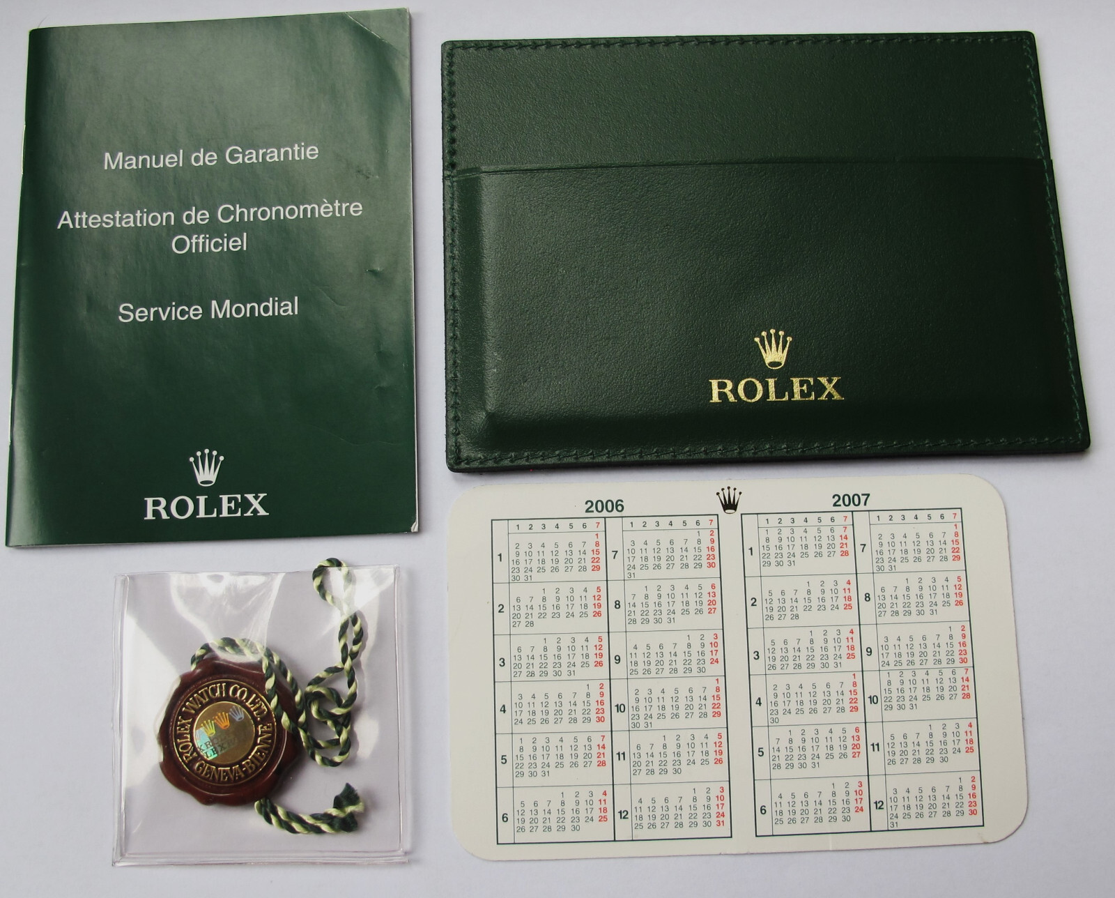 Set Libretto e Tag Rolex Calendario 2006