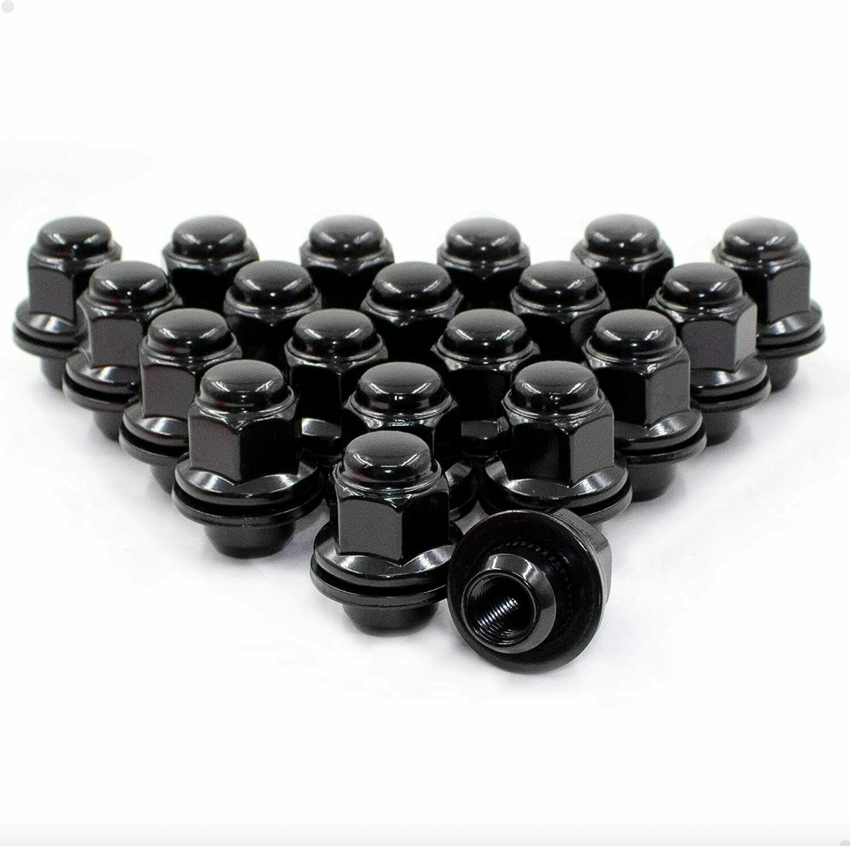 20 Mitsubishi OEM Lug Nuts Black 12x1.5 For Lancer Evo Eclipse