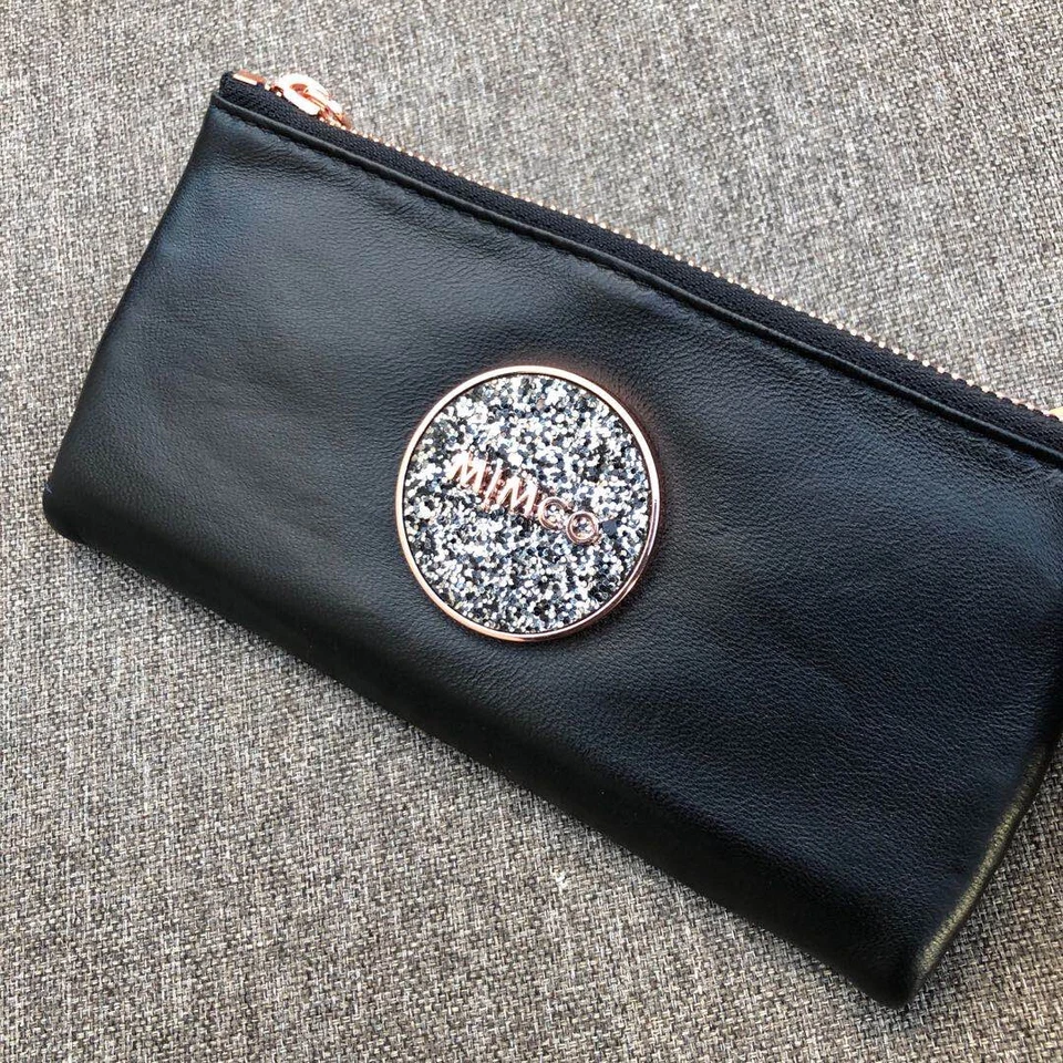 MIMCO Bliss Fold Sheep Leather Wallet Purse Black Rosegold • AUTHENTIC RRP $179 - image 3 of 4