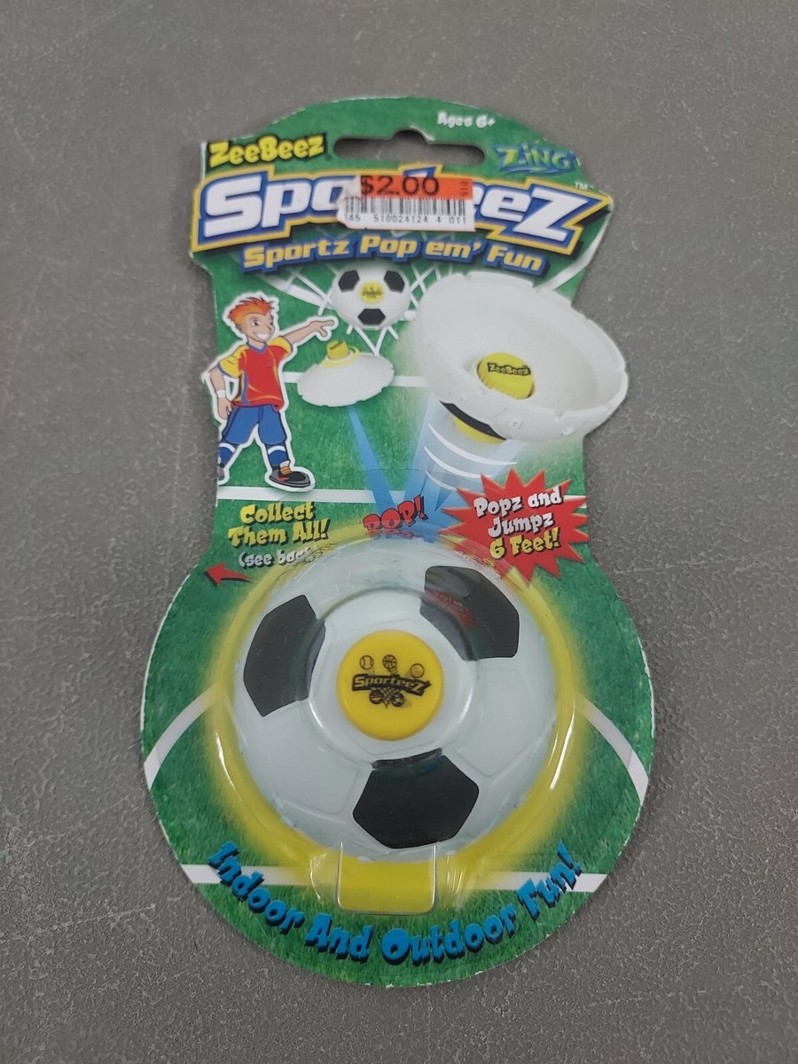 Zing ZeeBeez Sporteez Jumping Popping Half Soccer Ball Toy Sealed