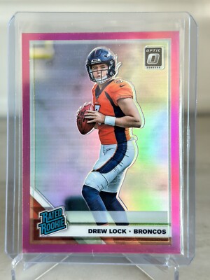 2019 Panini Donruss Optic Drew Lock Rated Rookie #153 Pink Holo Prizm SP 5