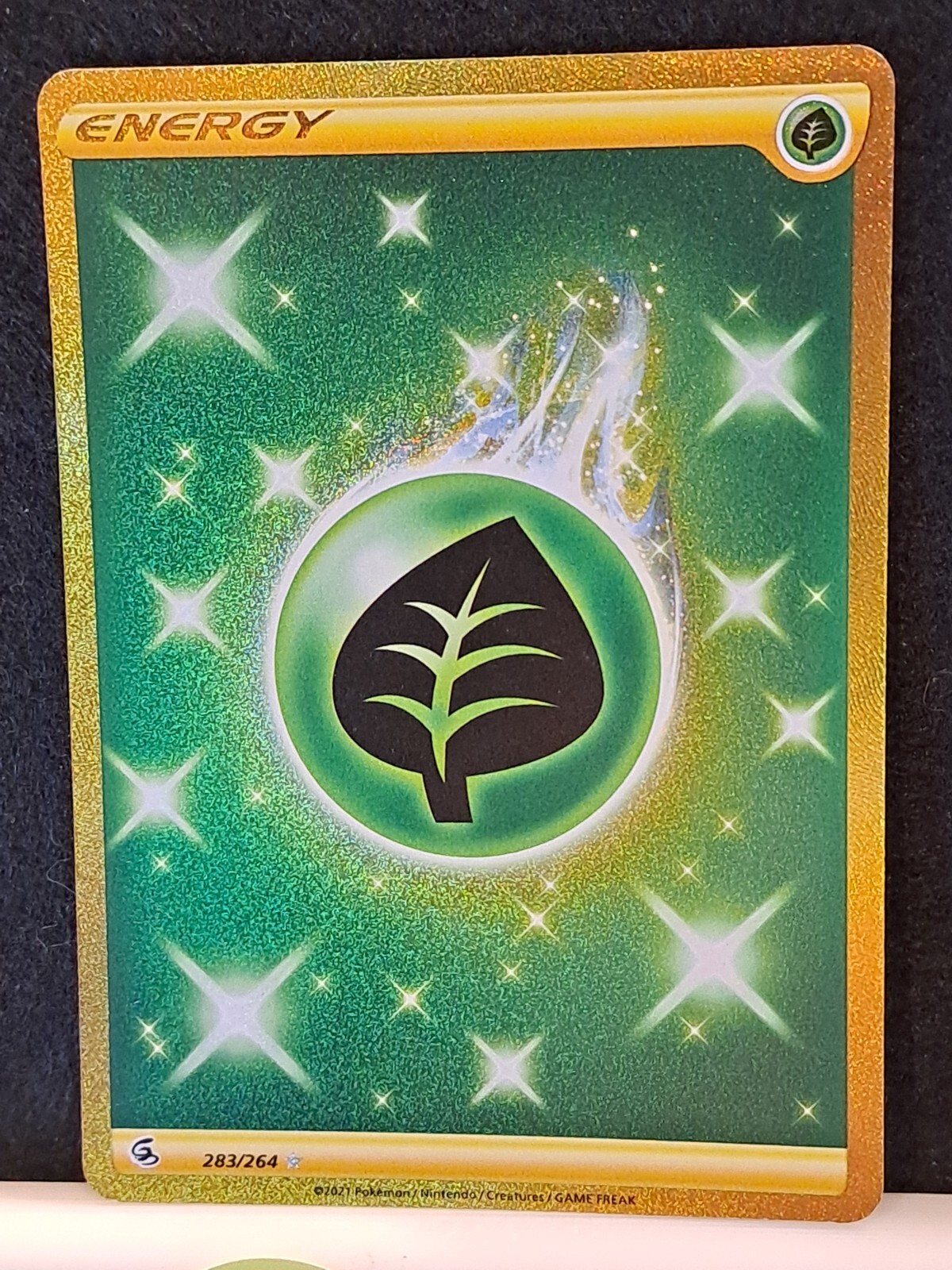 Pokémon TCG Grass Energy Fusion Strike 283/264 Holo Secret Rare NM/MT