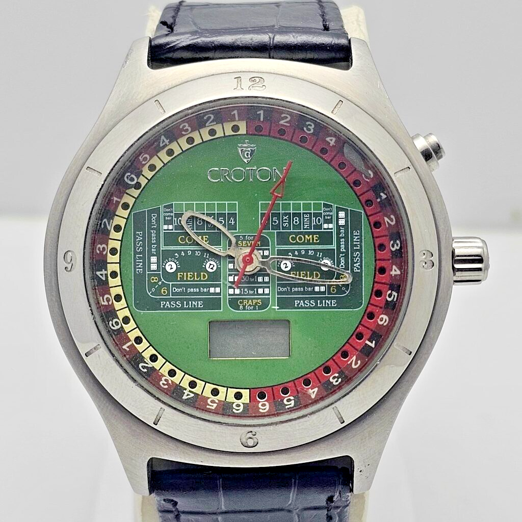 Croton Roulette Casino Game CN307297 Ana-Digi Quartz Vintage  display picture 2