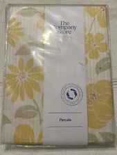 Company Cotton Percale Garden Spray Yellow Twin Duvet Cover NIP