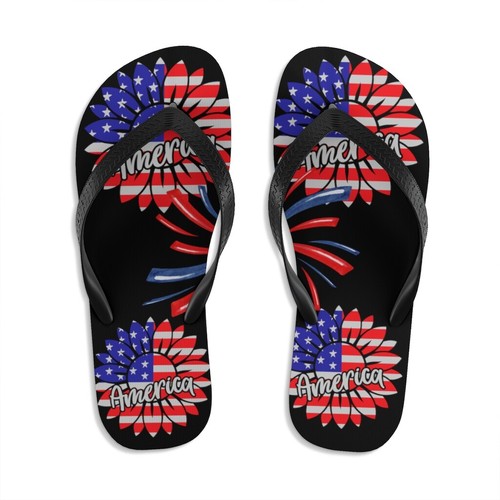 Unisex Flip-Flops- US flag, Patriotic sandals, gift for him, gift for her.  | eBay