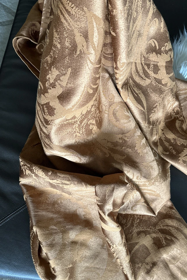 Town & Country Living Otoño Otoño Rollo Damasco 58x116 Mantel Cobre Bronce Foto 3 de 4