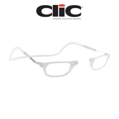 Magnetische Lesebrille Clic Frosted Clear XL Hoya Lens