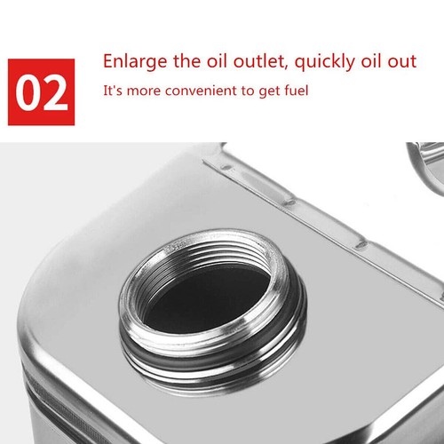 AU 10L 304 Jerry Can Stainless Steel Fuel Tank/Storage for Boat/Car/4WD/Motor - Picture 12 of 14