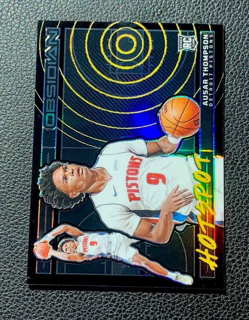2023-24 Panini Obsidian #7 Ausar Thompson Rookie #48 Hotspot /99