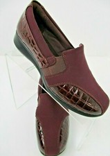 Clarks Gael Rex Loafers Slip on Womens Croc Size 6.5W Casual Career Shoes -A4509