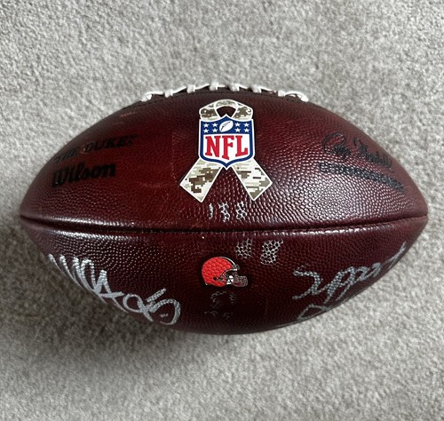 Myles Garrett Signed Autograph Browns Game Used Ball NFL STS Inscription COA - Picture 3 of 5