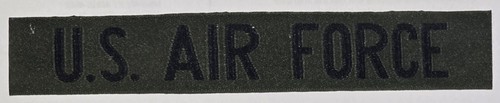 USAF U.S. AIR FORCE OD Green BDU Uniform Olive Drab Nylon Name Tape Patch NOS - Bild 1 von 2