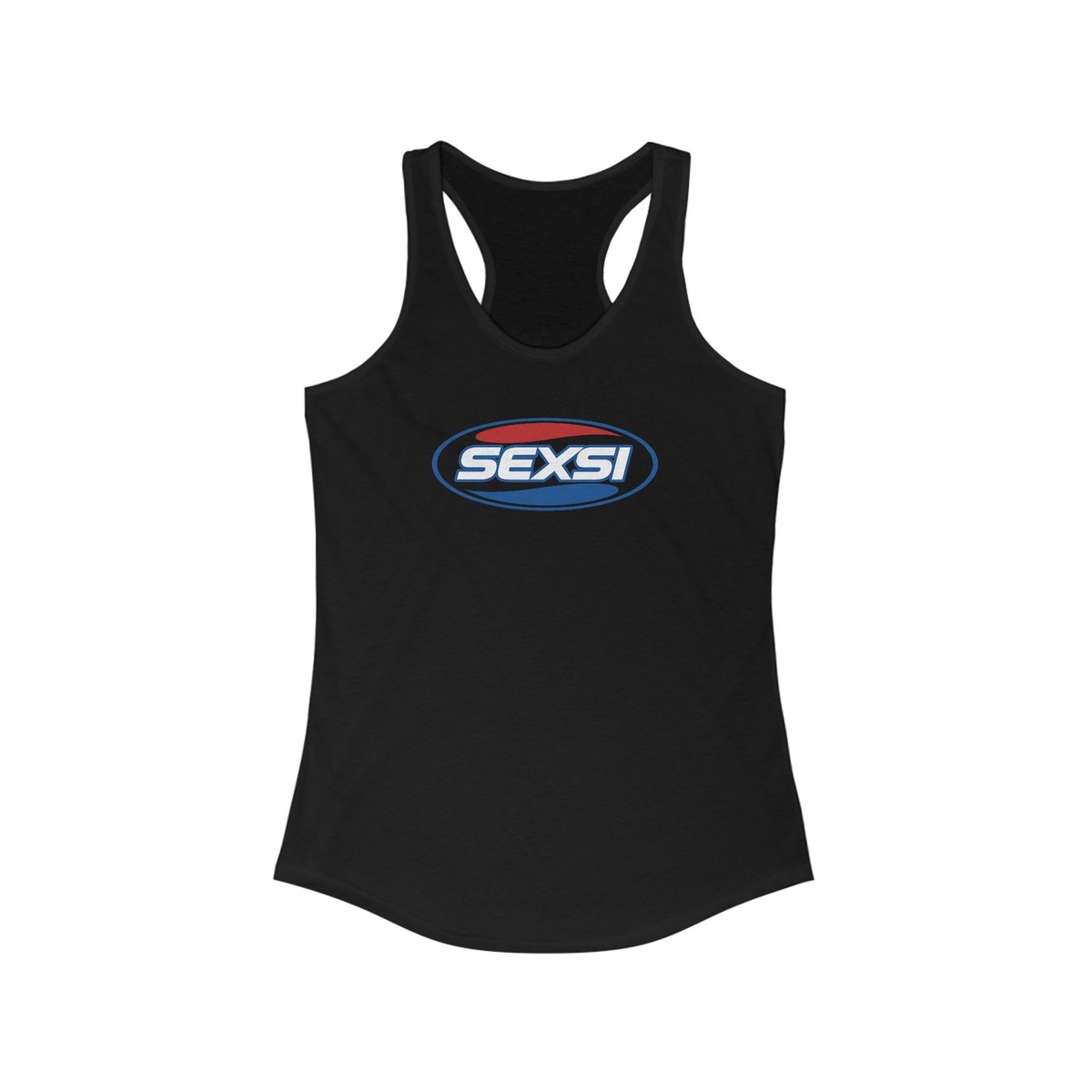 SEXSI Tank Top – Y2K Pepsi Parody Racerback, Britney Spears