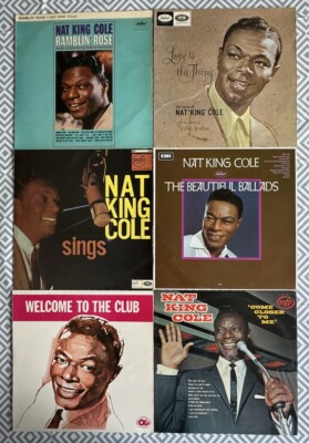 6 x Nat King Cole Vinyl LPs, Early 12'' Album Record, 1962-1971, EX-NM / EX-NM