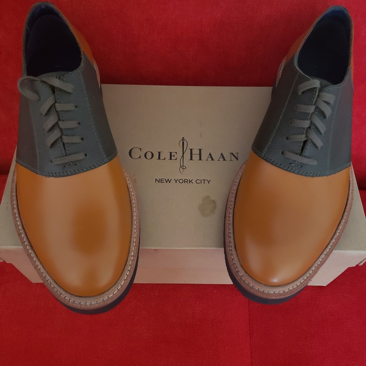 New Cole Haan Mens Shoe Christy Wedge Two-Tone Saddle Oxford  display picture 2