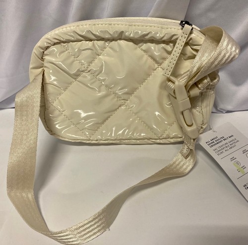 ATHLETA~All About Shine Quilted Crossbody Belt Bag, Ivory, NEW! - Picture 2 of 5